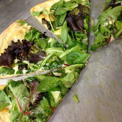 Our Mixed Greens Salad Pizza
